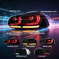 Feux Arrière LED Volkswagen Golf 6 GTI R 2008-2012 — détail de finition