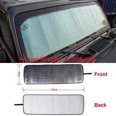 Pare-Soleil Pare-Brise Jeep Wrangler TJ JK JL et Gladiator JT