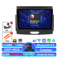 Autoradio Android 15 Ford Everest et Ranger 2015-2018 CarPlay Sans Fil GPS 4G