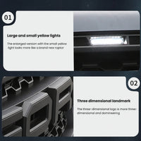 Calandre Avant Style Raptor Ford Ranger T9 2022-2024 Noir Mat avec ou sans LED