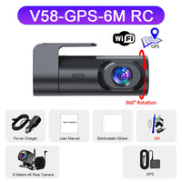 Dashcam 4K UHD Wi-Fi avec GPS, Caméra de Recul 4K en Option, Vision Nocturne et Surveillance de Stationnement 24 h