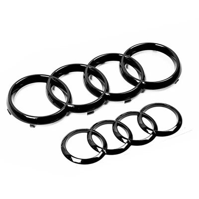Logo Audi 4 Anneaux Noir ABS A5 Q3 Q8 TT