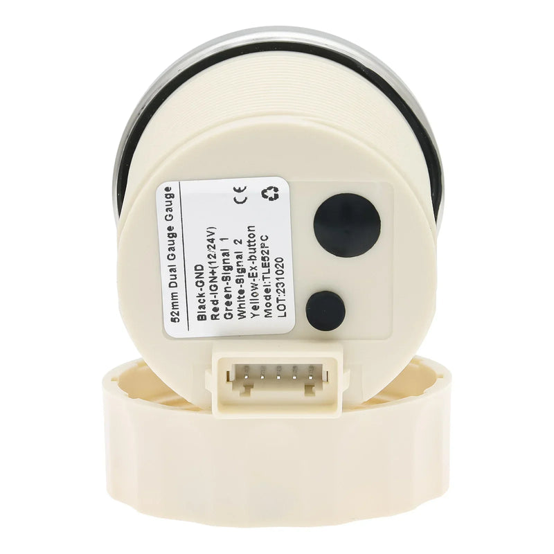 Jauge 52 mm Température et Pression d'Huile LED 2 en 1