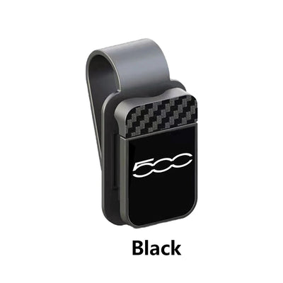 Clip Lunettes Carbone pour Pare-Soleil Fiat 500 500L 500X