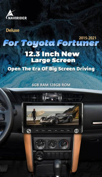 Autoradio Écran 12,3 Pouces Toyota Fortuner et Hilux 2015-2021 Android 14 CarPlay Sans Fil DSP
