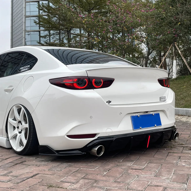 Diffuseur Arrière Mazda 3 Axela 2020-2025 Noir Brillant 3 Pièces