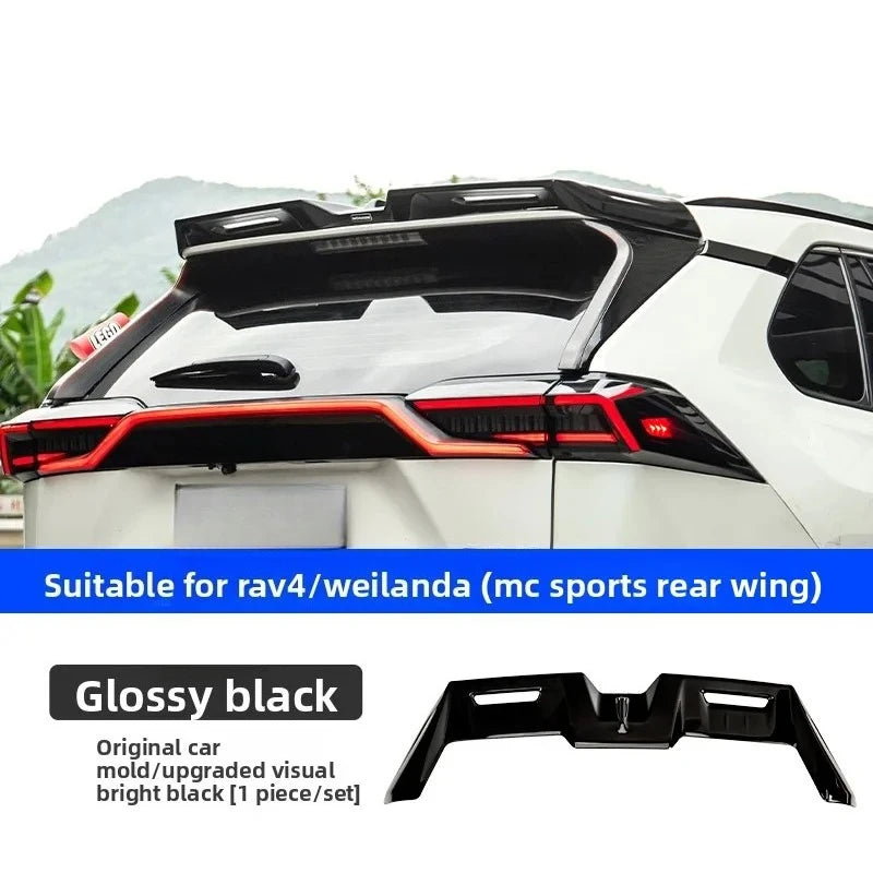 Becquet de Toit Toyota RAV4 2020-2025 Style MC Sport en ABS Noir Brillant, Blanc Nacré ou Aspect Carbone