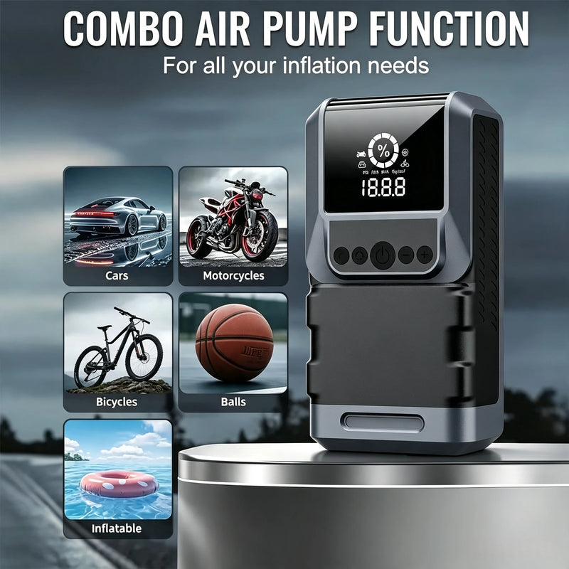 Démarreur de Batterie 5000A 99800 mAh Compresseur 150 PSI