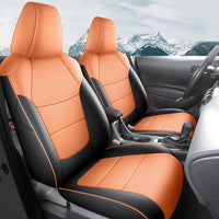 Housses de Siège Cuir Toyota RAV4 2020-2023 Sur Mesure 5 ou 9 Pièces Orange Vert Gris Noir