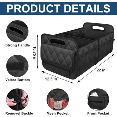 Organisateur de Coffre Voiture Pliable 50L Étanche