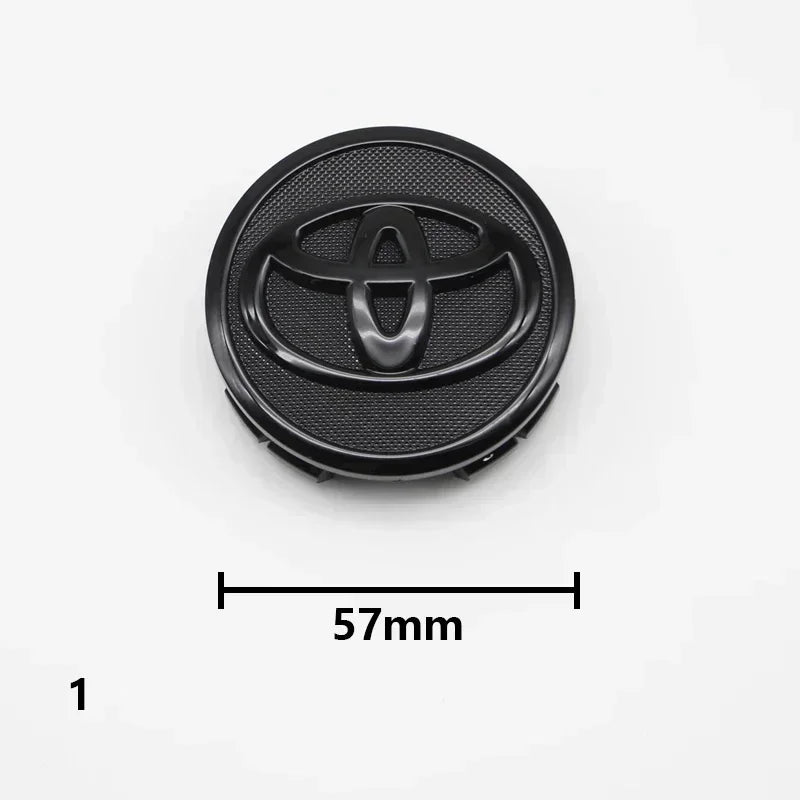 Cache-Moyeux Toyota Corolla Camry Yaris RAV4 57mm 62mm — vue de trois quarts