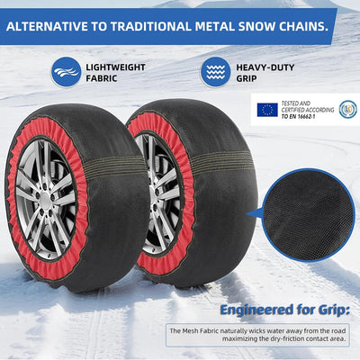 Chaussettes à Neige Voiture SUV Textile Antidérapant