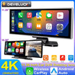 Dashcam 4K Écran CarPlay Sans Fil 11,26 ou 10,26 Pouces Double Caméra