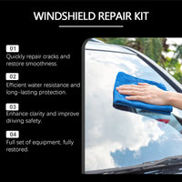 Kit de Réparation Pare-Brise Résine pour Impacts et Fissures avec Ventouses