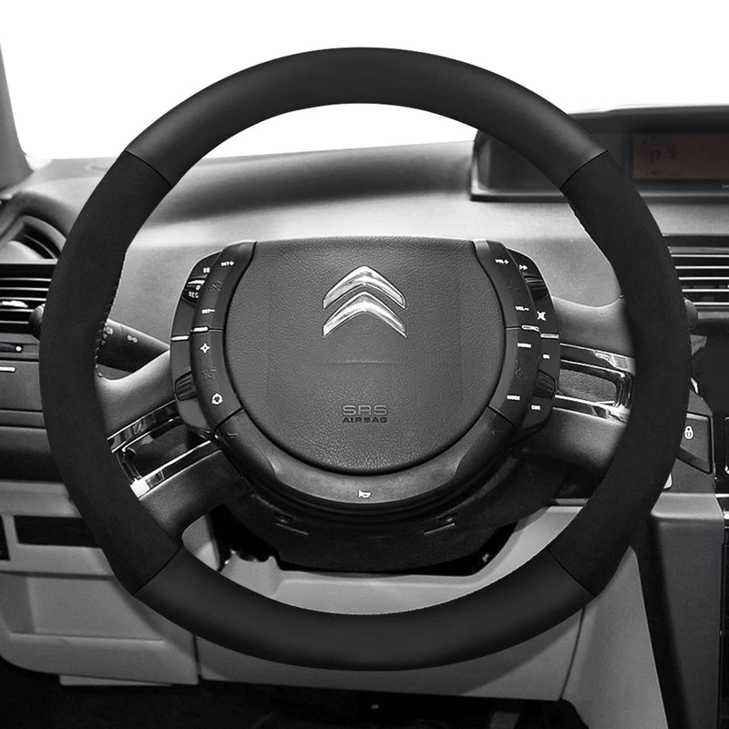 Housse de Volant Citroën Daim et Texture Carbone C3 C4 X Berlingo C5 Aircross Jumper Spacetourer Ami X