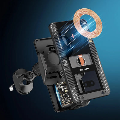 Support Téléphone Voiture Chargeur Induction 66W Magnétique