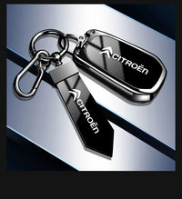 Étui de Protection Clé Citroën C1 C2 C3 C4 C5 C6 VTS Xsara C-Crosser Berlingo Jumpy Alliage de Zinc Noir ou Bleu
