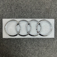 Emblème de Calandre Audi Quatre Anneaux Noir et Argent