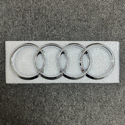 Emblème de Calandre Audi Quatre Anneaux Noir et Argent