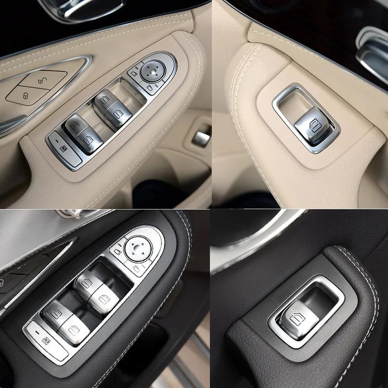 Cache-Boutons Lève-Vitre Mercedes W205 W213 W222 GLC — vue arrière