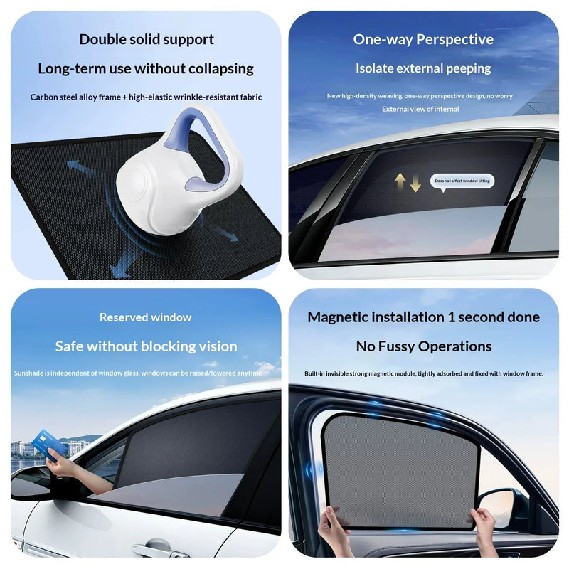 Pare-Soleil Magnétique Renault Clio 4 Vitres Latérales Arrière Lunette Pare-Brise