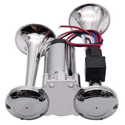 Klaxon à Air Double Trompette Compresseur 12V Universel