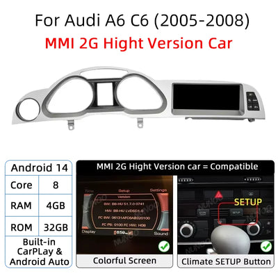 Autoradio CarPlay Audi A6 C6 4F 2005-2009