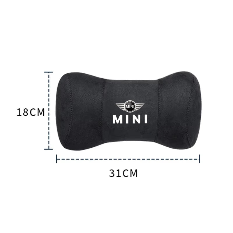 Appuie-Tête Suédine Logo MINI Cooper JCW F56 F60 — vue arrière