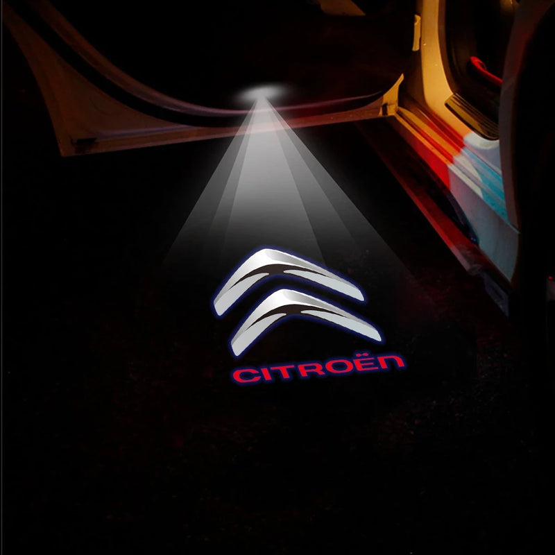 Projecteur Porte Citroën LED, Lot de 2, Remplacement Direct, C1 C2 C3 C4 C5 Berlingo