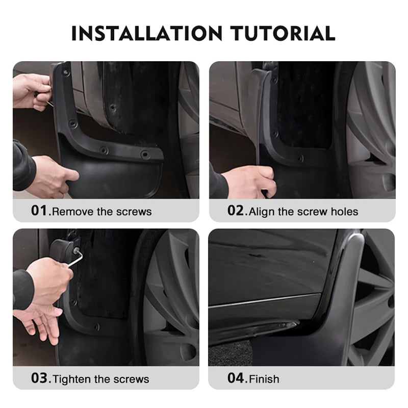 Garde-Boue Nissan Qashqai J11 2014-2021 Jeu de 4 Bavettes Avant et Arrière Anti-Éclaboussures