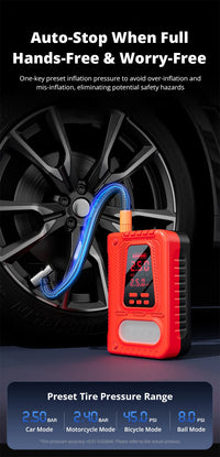Booster de Batterie Voiture 5000A avec Compresseur 150 PSI Double Écran