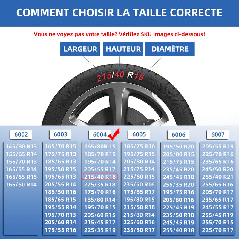 Chaussettes à Neige Textile Épaisses Anti-Usure Voiture et SUV