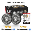 Phares LED Ronds 7 Pouces Jeep Wrangler JK Angel Eyes