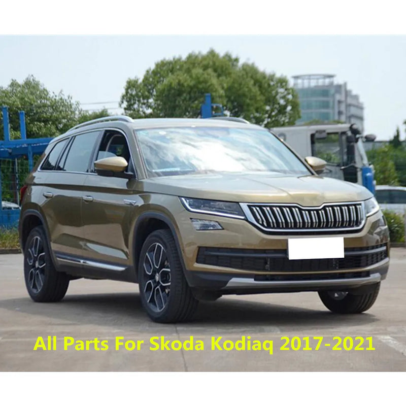Baguettes de Calandre Skoda Kodiaq 2017-2021 Tricolores Bleu et Rouge en ABS, 6 Pièces à Clipser