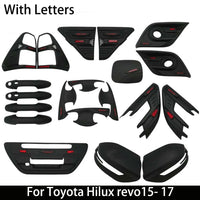 Kit de Tuning Noir Mat Toyota Hilux Revo 2015+ Extérieur en ABS Packs A B ou C