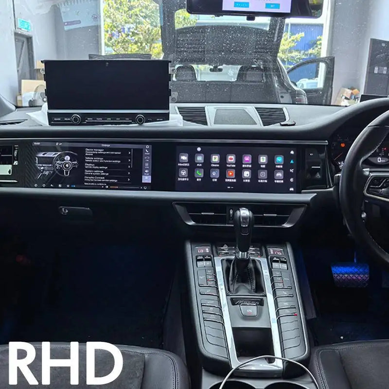 Autoradio Double Écran 12,3 + 12,3 Pouces Porsche Macan 2018-2024 Android CarPlay GPS 4G