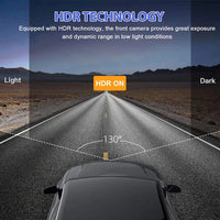 Dashcam 3 Kameras 1080P 2 Zoll IPS-Bildschirm