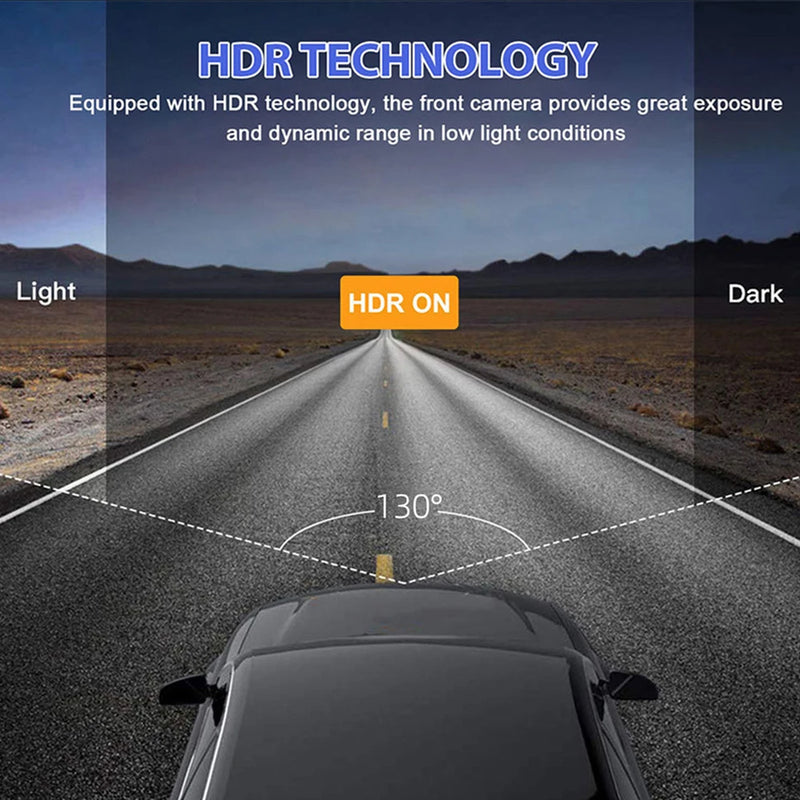 Dashcam 3 Kameras 1080P 2 Zoll IPS-Bildschirm