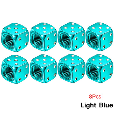 Bouchons de Valve Universels Dés Aluminium Anti-Poussière