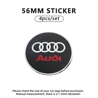 Cache-Moyeux Audi A3 A4 RS3 56mm 60mm 65mm Emblème