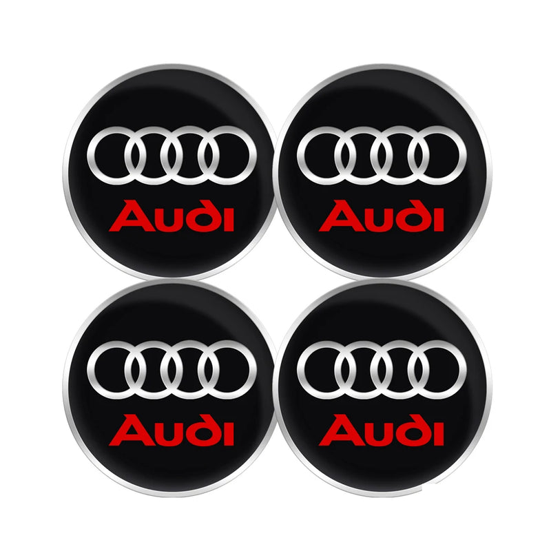 Cache-Moyeux Audi A3 A4 S line 56mm 60mm 63mm 68mm — vue de face
