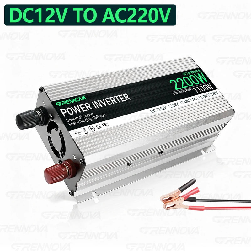 12V 220V Autotransformator Wechselrichter 1000 bis 2200 W