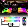 Éclairage d'Ambiance LED RGB 72 Diodes Bluetooth Voiture