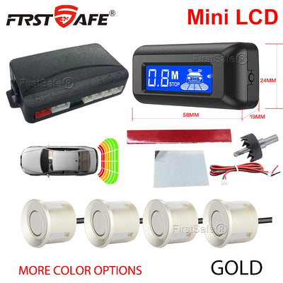 Radar de Recul Mini Écran LCD 4 Capteurs 22 mm