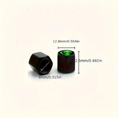 Bouchons de Valve Universels Alien Vert Aluminium