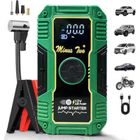 Booster de Batterie 2000A 12V Compresseur d'Air et Lampe LED