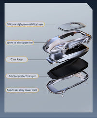 Coque de Protection Clé Mercedes Classe A B C E S W204 W205 W210 W212 W213 W176 W463 GLC GLB GLE AMG Alliage de Zinc Style Supercar