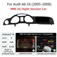 Autoradio Android Audi A6 Q7 MMI 2G 3G — vue de face