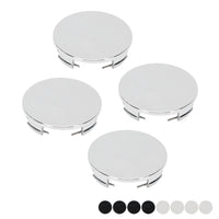 Cache-Moyeux Universels 65 mm Vierges Chromé ou Noir Lot de 4