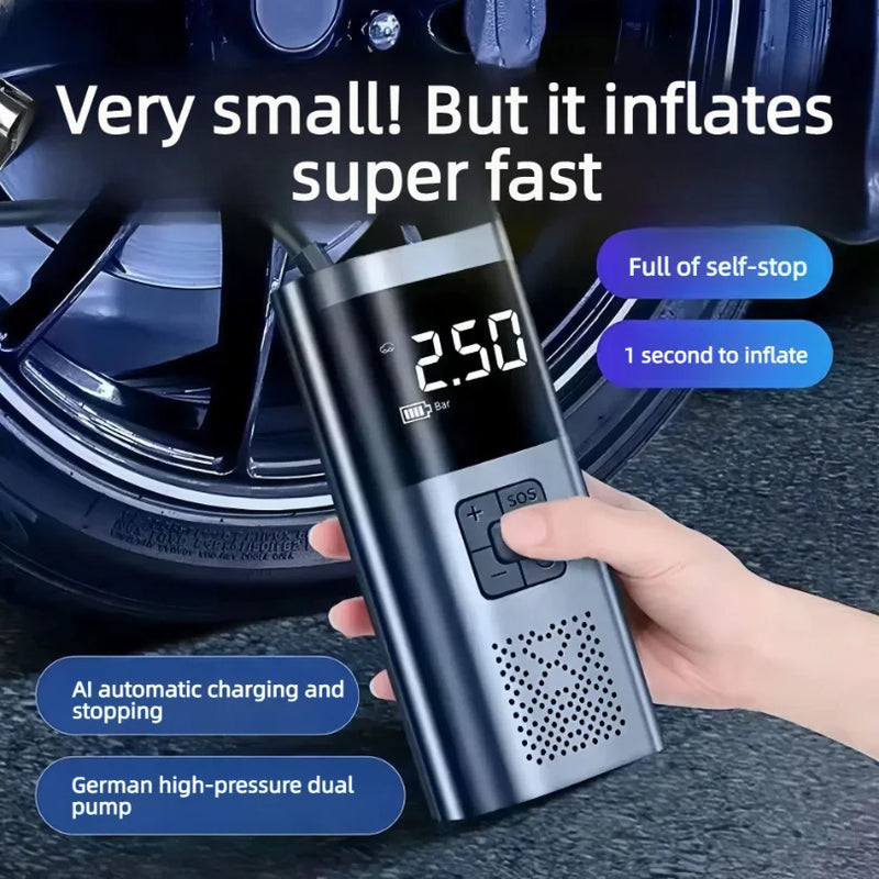 Booster de Batterie Voiture 600A Compact avec Compresseur 6000 mAh